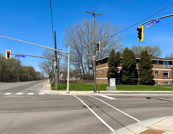 Photo of Wallace Terrace and Goulais Avenue intersection